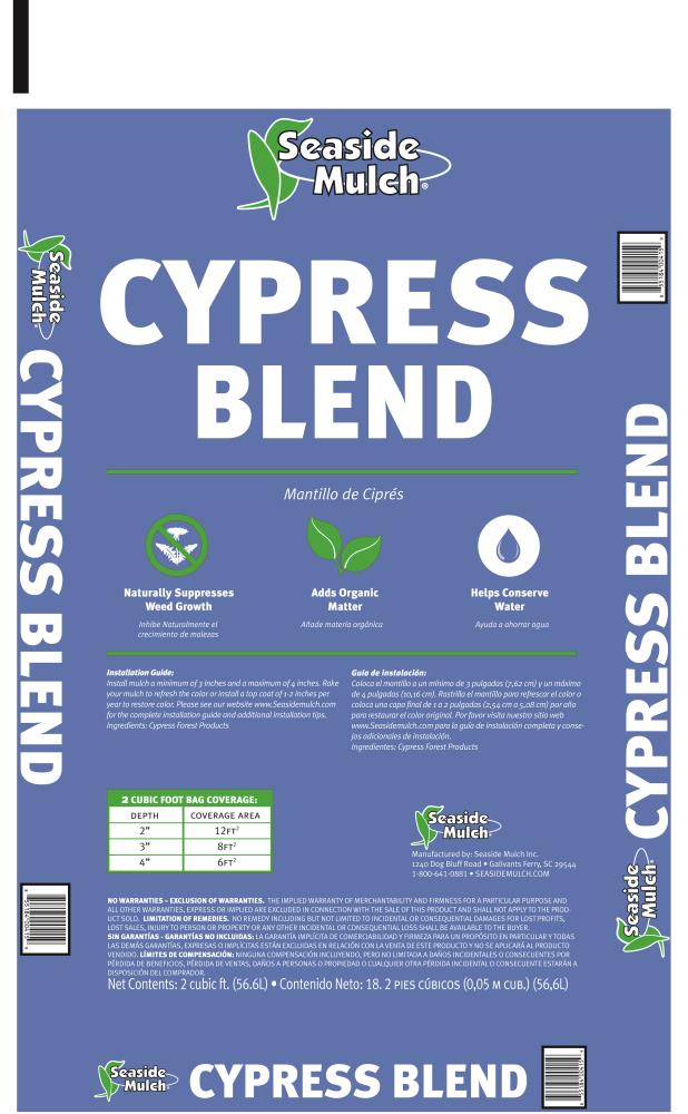 Seaside Mulch Cypress Blend Mulch 2-cu ft Brown Cypress Blend Mulch | 4159