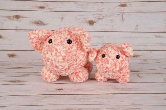 Crochet Strawberry Sprinkle Mini Potbelly Pig, Handmade Amigurumi Piggy, Pig Lover Gift, Farm Plush Animals, Stuffed Easter