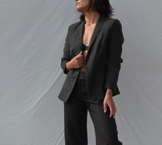 Vintage Gray Wool Blend Blazer, Jacket.size USA 8