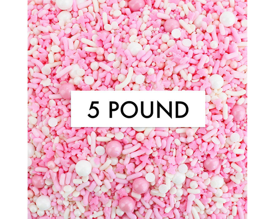 Cotton Tail Sprinkle Blend -5 Pounds - A Gorgeous Blend Of Pink, Lavender, White, Bunny, & Rabbit Sprinkles For Decorating Easter Treats