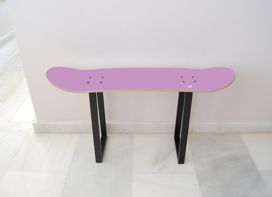 Thematic Skate Stool Accessory For The Home Of A Skateboarder. Purple