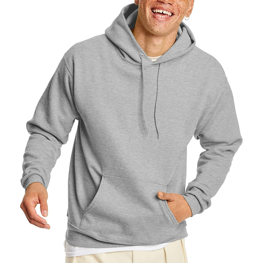 Hanes Men's Sweatshirt, EcoSmart Fleece Hoodie, Cotton-Blend Fleece Hooded Sweatshirt, Plush Fleece Pullover Hoodie - light steel, 3x-large