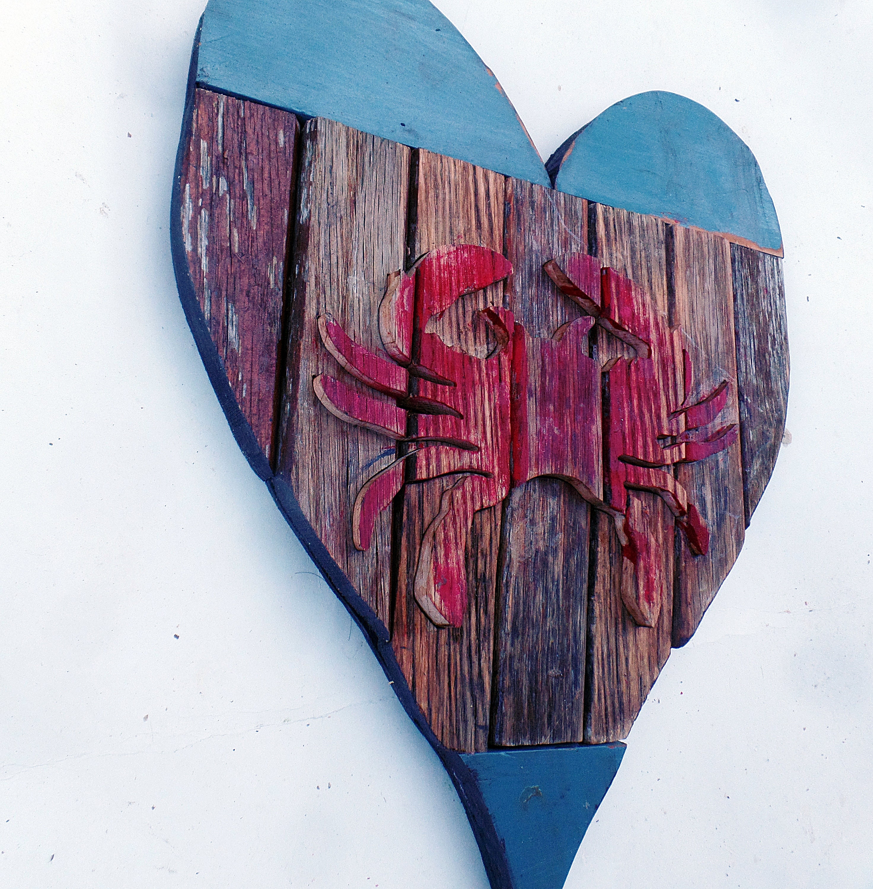 Crab Heart, Nautical Decor, Bohemian Rustic Wall Beach House Weathered Maryland Decor, Seafood Restaurant