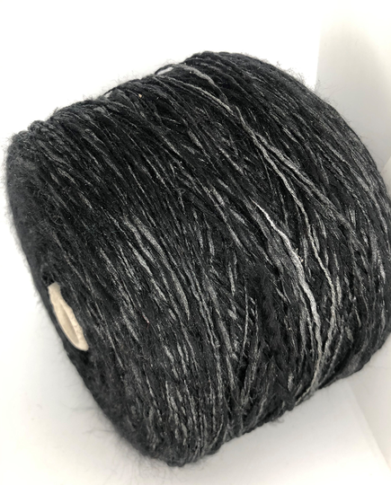 Black Special Wool Blend Italian Yarn On Cone Per 3.5Oz/100G Crafts