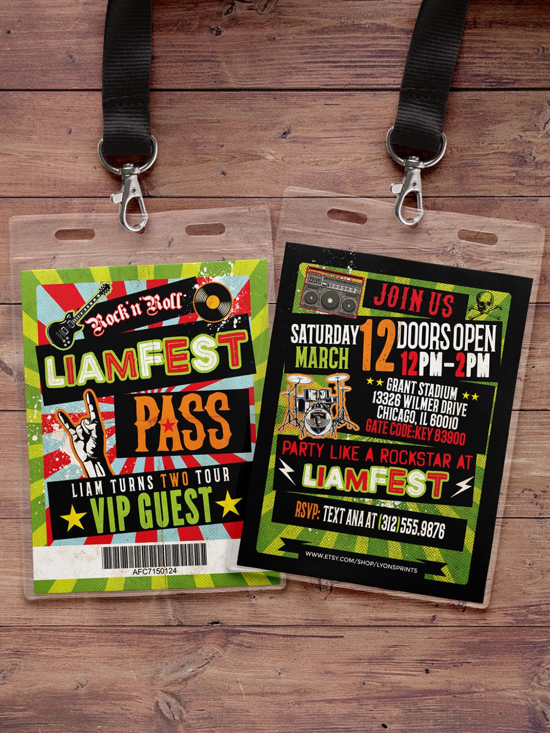 Punk Rock, Vip Pass, Backstage Pass, Vip Invitation, Birthday Pop Star, Rock Star Birthday, Roller-Skate Party Vip, 80's