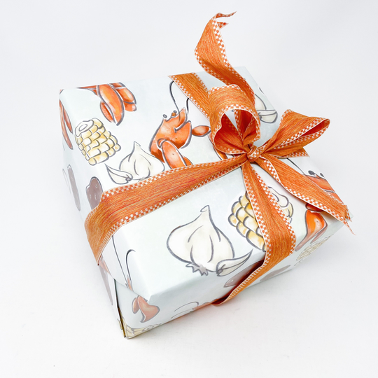 Crawfish Boil Wrapping Paper - Home Malone, Gift Wrap, Seafood, Coastal Nola Art, K Cute Paper, Lobster, Corn, Garlic
