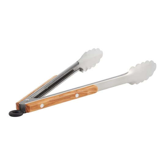 Olive Wood and Stainless Steel Tongs by World Market