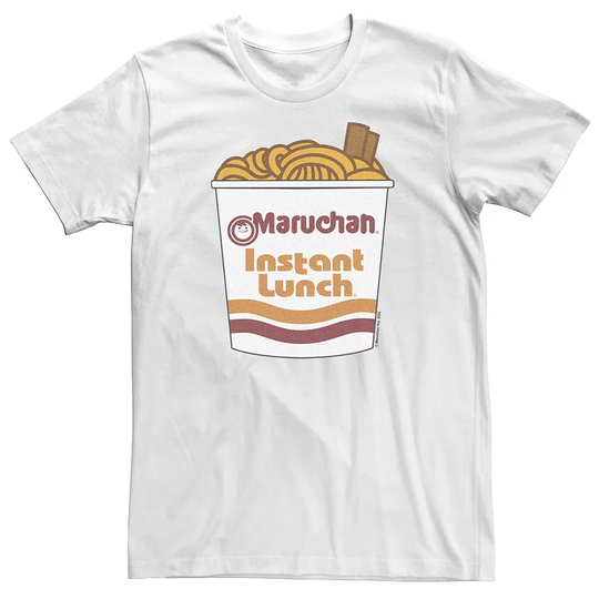 Big & Tall Maruchan Cup Of Noodles And Chopstick Logo Tee, Men's, Size: 5XL, White