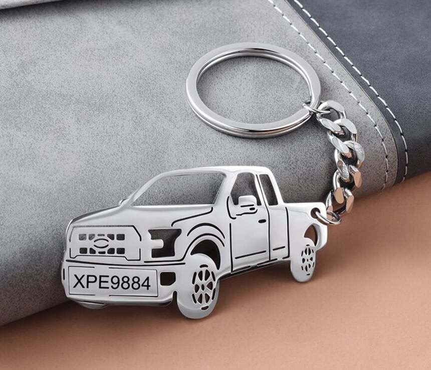 Car Truck Personalized Gift - Keychain Ford F-150 Toyota Camry Tacoma Rav4 Dodge Ram Honda Civic Jeep Nissan Rouge Key Chain
