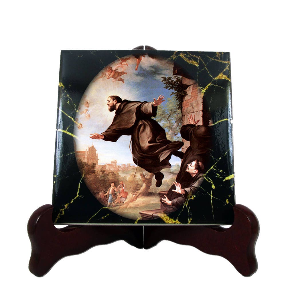 Catholic Saints Serie - Saint Joseph Of Cupertino Icon On Tile St Catholic Saint Art Icons