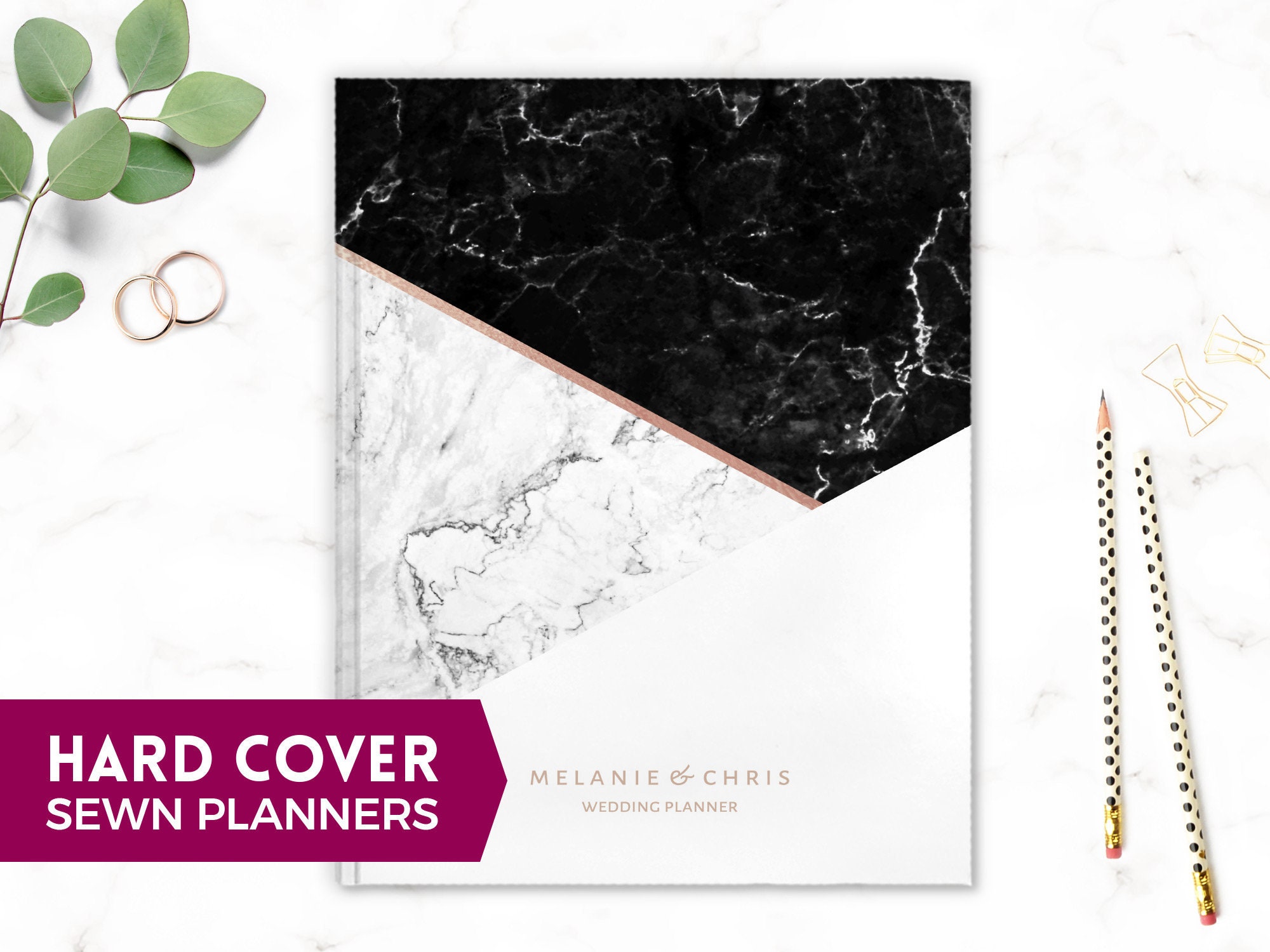 Wedding Planner | Premium Smyth-Sewn Bride Organization Keepsake Signature Sewn Geometric