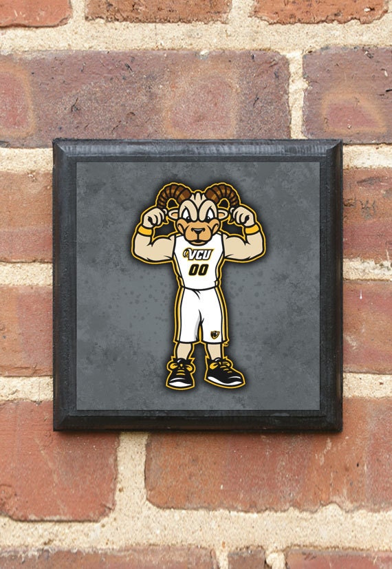 Virginia Commonwealth Rowdy Ram Club Wall Art Sign Plaque, Gift Present, Home Decor, Vintage Style, Rodney Richmond Vcu Classic