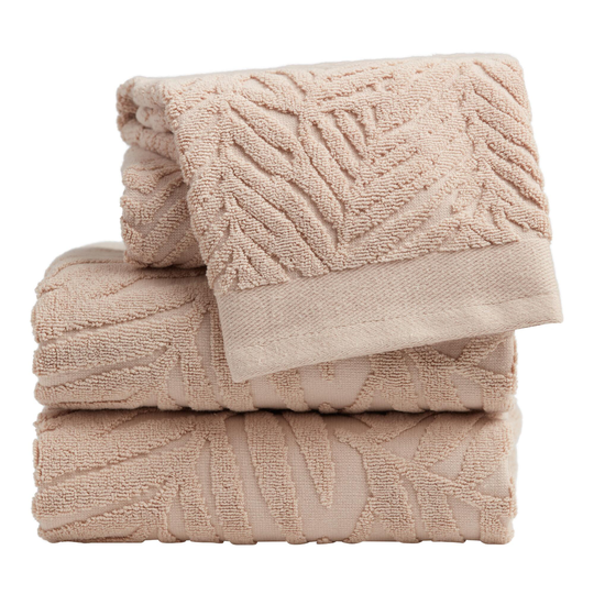Sand Sculpted Palm Leaf Towel Collection by World Market