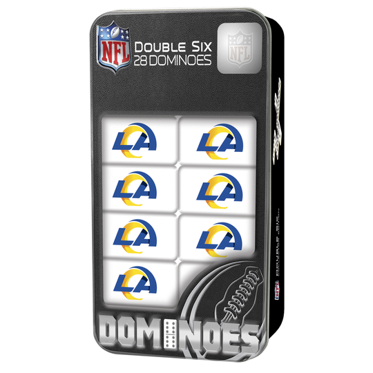 MasterPieces Game Day - NFL Los Angeles Rams - 28 Piece Team Logo Double Six Domino Set