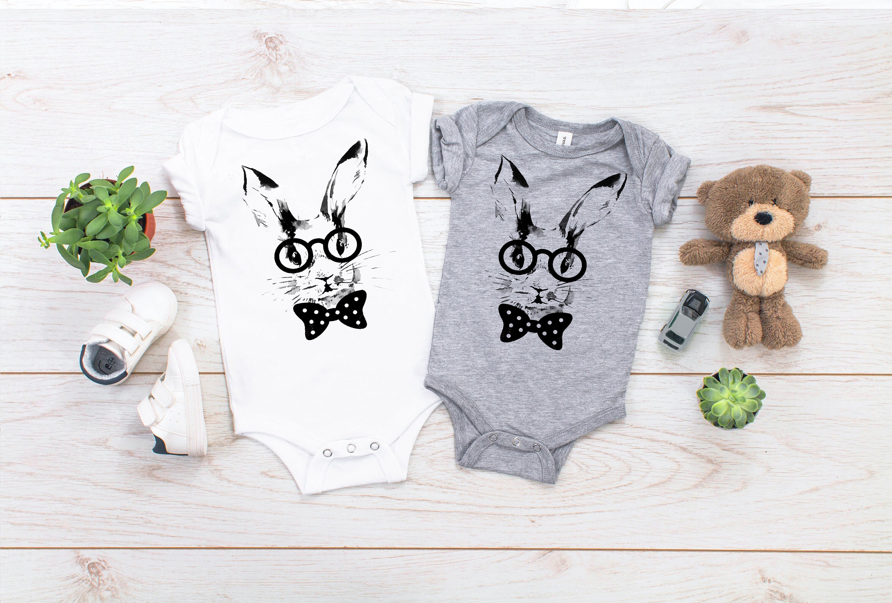 Hipster Bunny Easter Youth Kids Toddler Shirts Boys & Girls Baby Shirt Christian Tee Hippity Hoppity