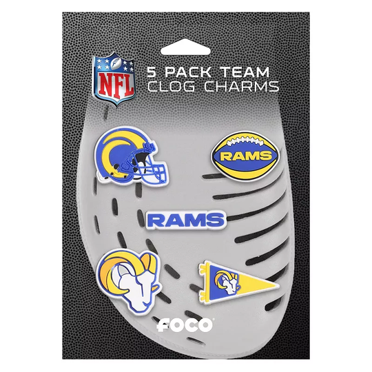FOCO Los Angeles Rams Team Shoe Charms Five-Pack, Adult Unisex, Blue