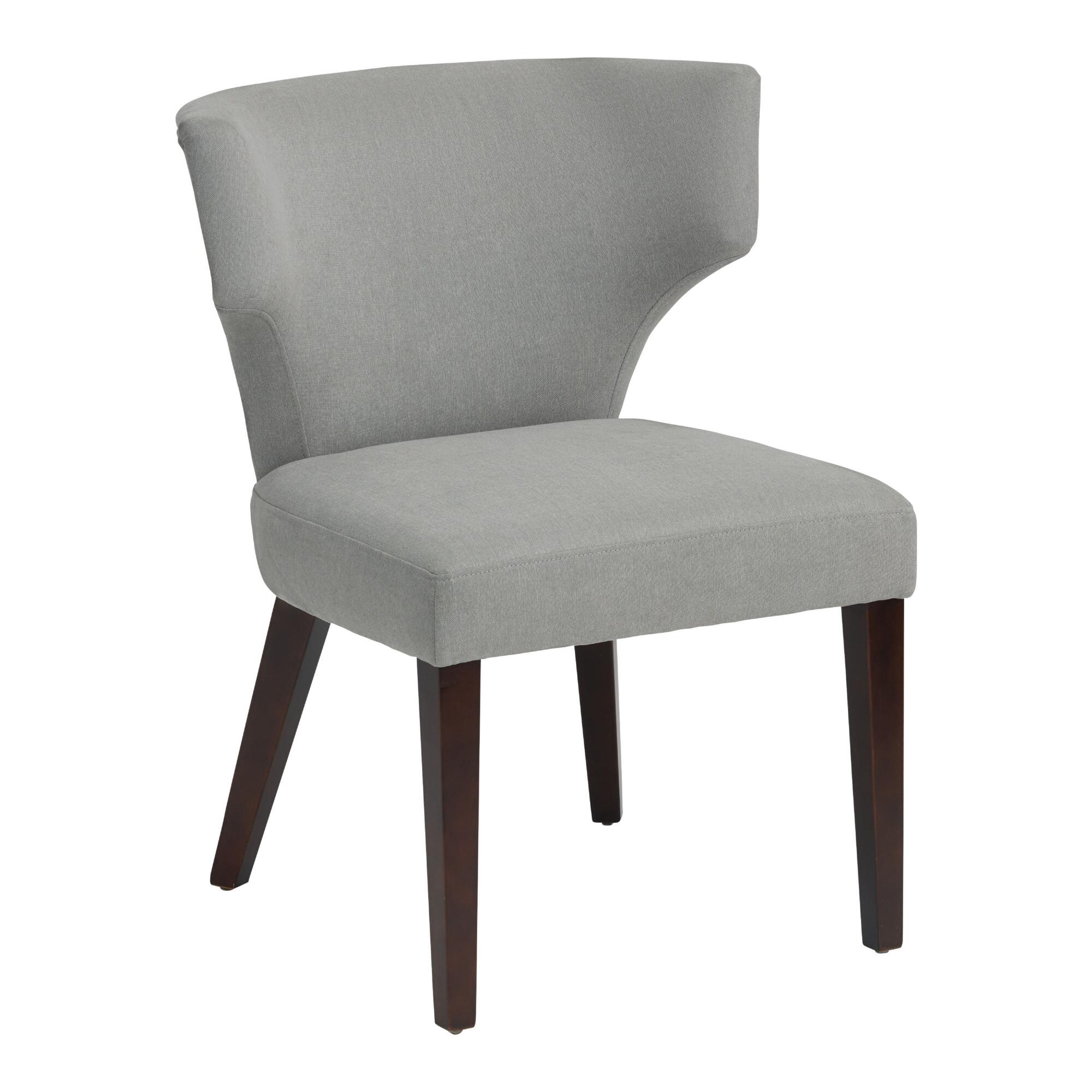 Gray Killian Upholstered Dining Chair: Brown/Gray - Polyester by World Market