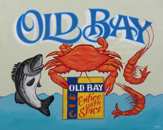 Old Bay Seasoning Seafood Print . Maryland Art Decor, Beach House, Home Town, Baltimore