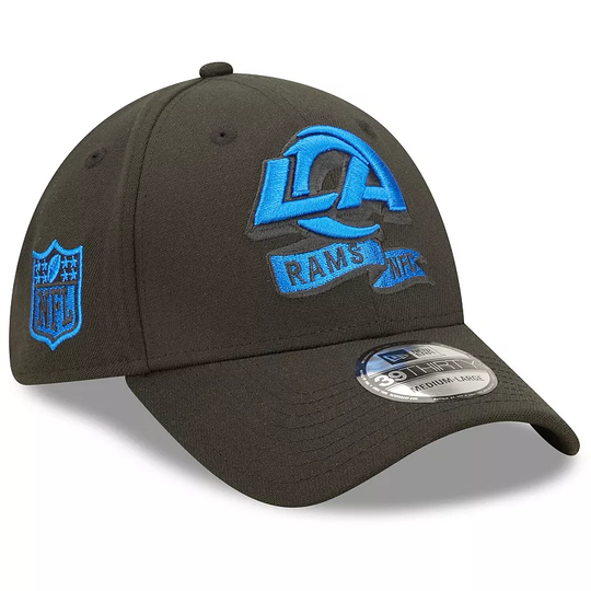 Men's New Era Black Los Angeles Rams 2022 Sideline 39THIRTY Flex Hat, Size: Medium/Large