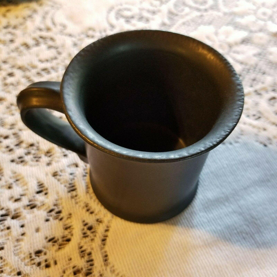 Bennington Potters Pottery Vermont USA Mug Satin Black Matte Country Farmhouse Mcm 1733
