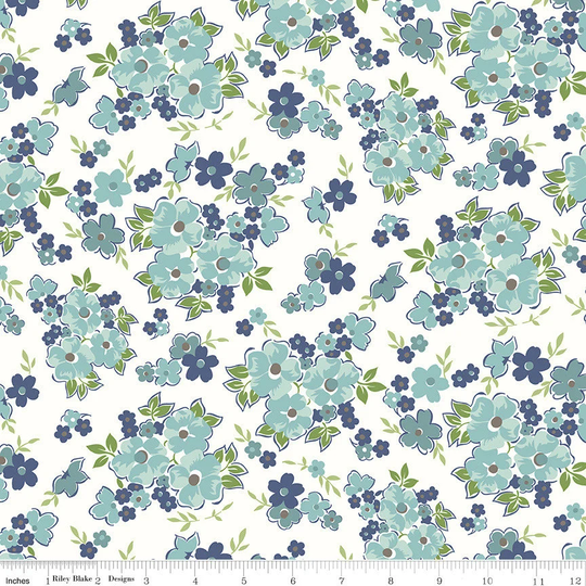 Cook Book Floral Cottage Yardage By Lori Holt For Riley Blake Designs | Sku #c11751-Cottage