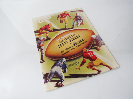 1953 Forty Niners Vs Rams Game Day Program - November 4