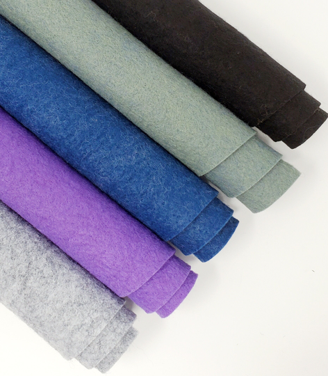 Hand Washed Merino Wool Blend Felt 5 Sheets 9"x12" Collection 80S Nostalgia