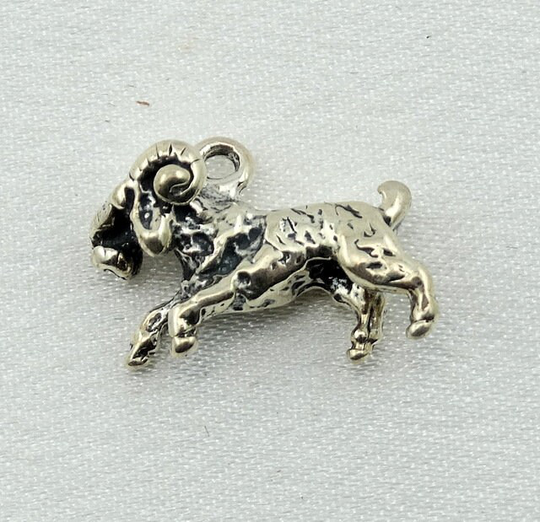 Ram Vintage Solid Sterling Charm Free Shipping #ram-cm5