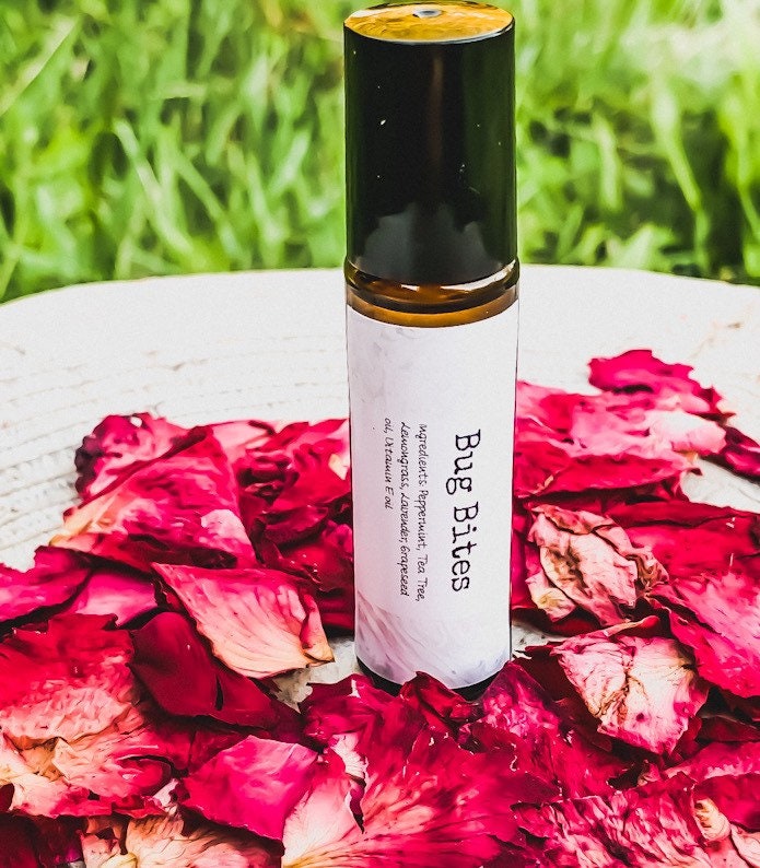 Bug Bite Essential Oil Rollerball Blend 10Ml, Anti-Itch, Organic, Therapeutic, Oils, Self Care, Skin Gift, Summer Time