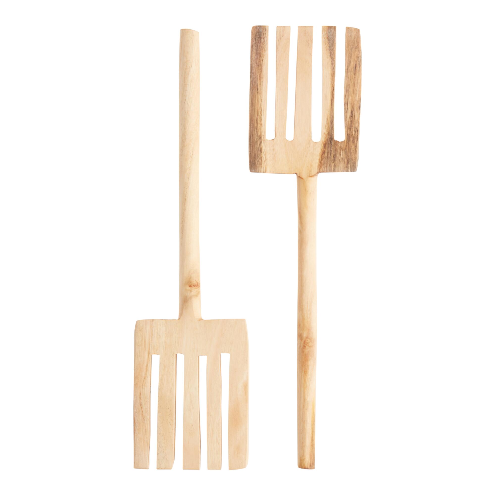 Natural Eucalyptus Wood Servers 2 Piece Set: Brown by World Market