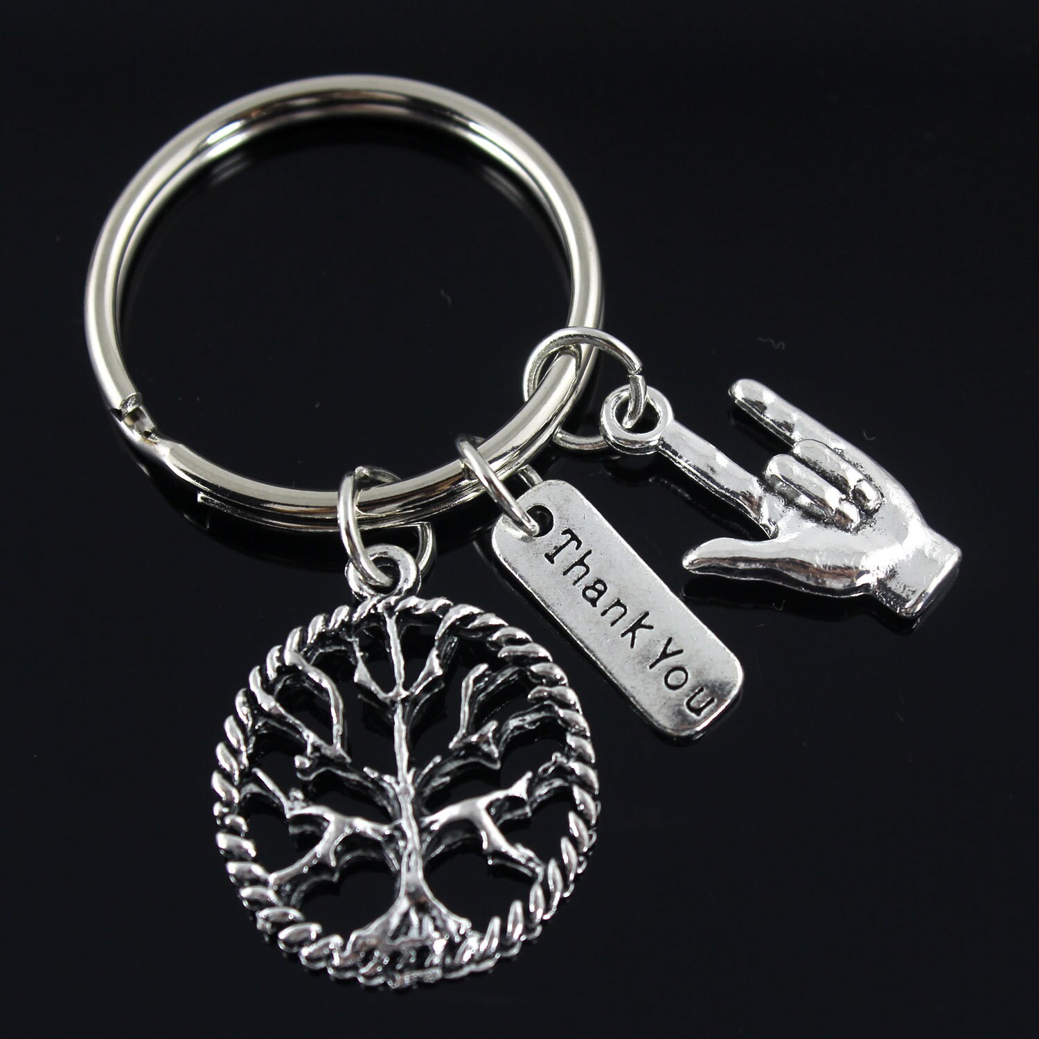 Thank You Keychain, I Love Sign Keyring, Tree Keychian, Personalized Keychain, Thank You Gift, Teacher Gif, Appreciate Gift, Christmas Gift