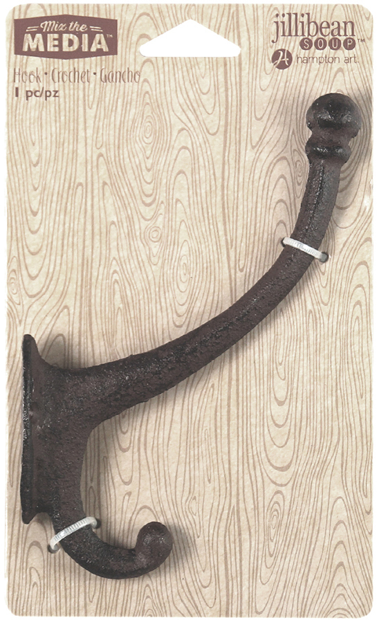 Jillibean Soup Mix the Media Metal Plain Double Hook-6"X4"X1"(6x$4.67)
