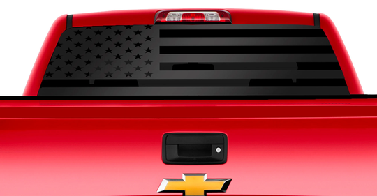 Usa American Flag Rear Window Vinyl Decal Suv Silverado