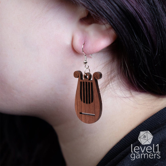Lyre Earrings | Novelty For Harp Instrument Fans Handmade Dangle Unique Music