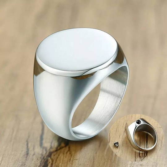 Memorial Ash Sterling Silver Or 10K Gold Cremation Urn Ring/Urn/Cremation Ring/Funnel, Screw Driver & Adhesive Included