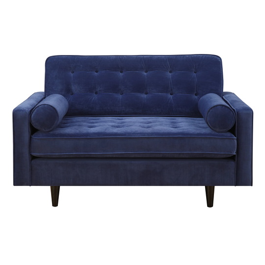 Picket House Furnishings Rosa Modern Blue Polyester/Blend Loveseat | URO058200
