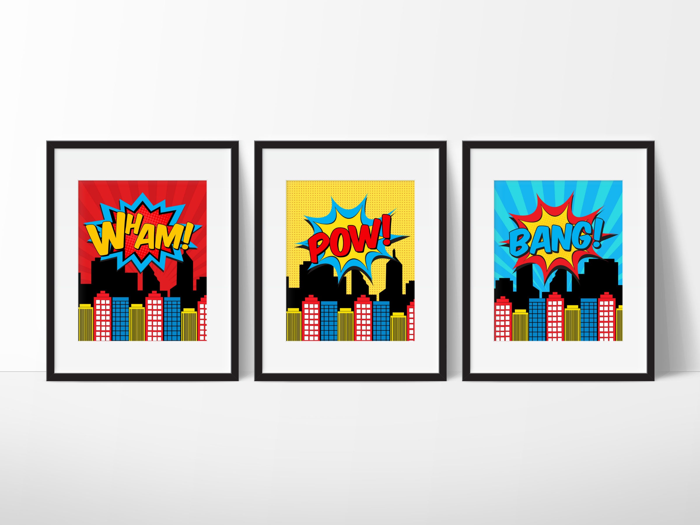 Superhero Wall Art For Kids Room, Room Decor, Art, Words, Boys Bedroom Decor