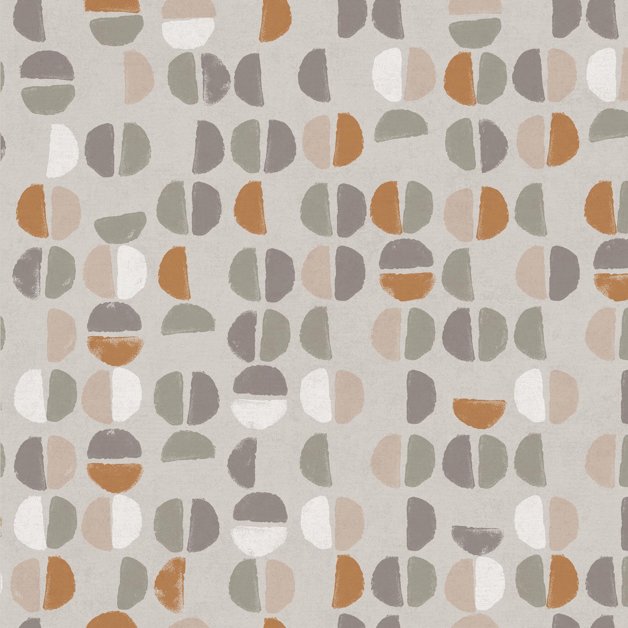 Gray & Rust Abstract Coffee Bean Peel And Stick Wallpaper by World Market