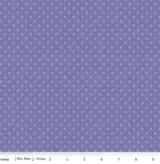 Tiny Blocks Blender in Plum Purple From Lucy June Collection By Riley Blake - 100% High Quality Cotton Fabric