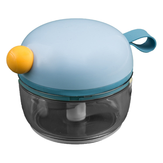 Garlic Blender Effective Practical Stainless Steel Hand-pulled Sharp Garlic Chopper for Home - blue