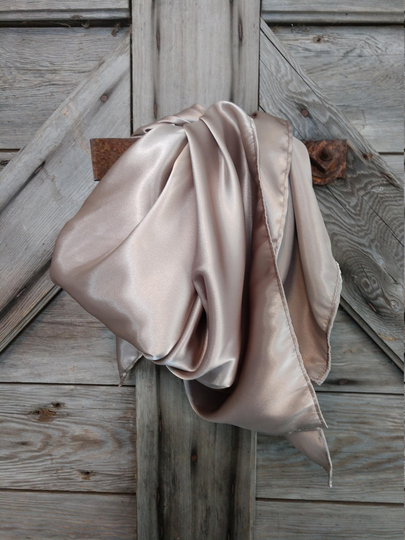 Wild Rag Solid 219 Pebble Tan Cowboy Wild Rag Western Neck Scarf Bandanna By Double B Rags