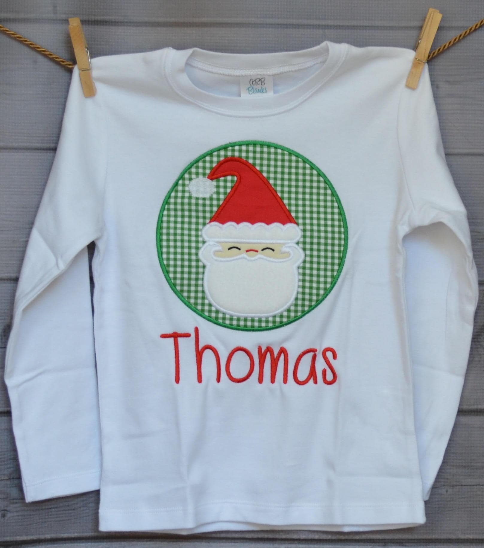 Santa Claus Patch Applique Shirt Or Bodysuit Child, Baby Adult