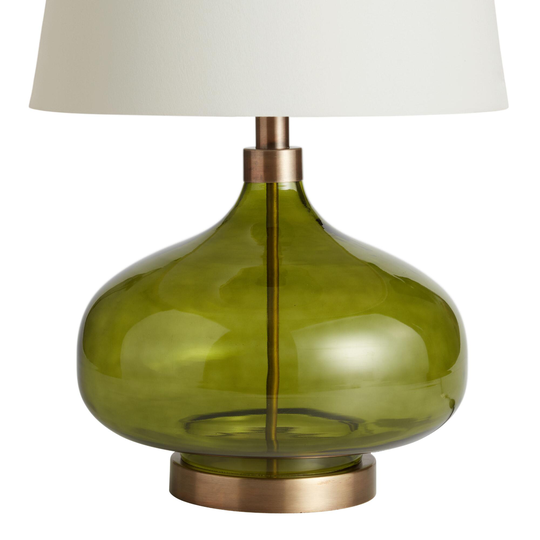 Green Glass Teardrop Halsey Table Lamp Base -