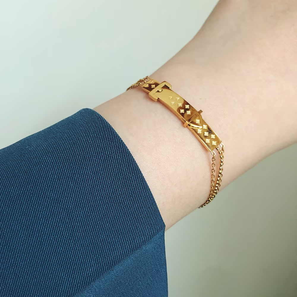 Gold Star Bracelet, Filled Belt Waterproof Antitarnish