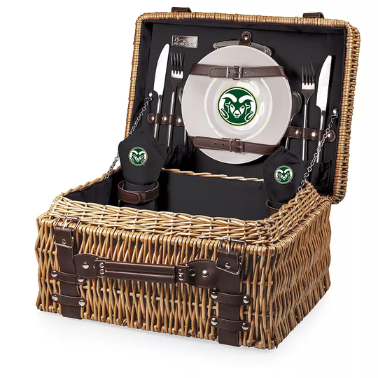 Picnic Time Colorado State Rams Champion Picnic Basket Set, Black
