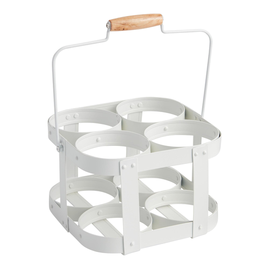 White Galvanized Metal Drink Caddy by World Market