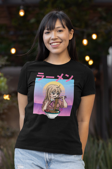 Japanese Shirt Kawaii Anime Girl Ramen Lover Gift, Shirt, Funny Retro Japan 90S Tshirt, Unisex T-Shirt