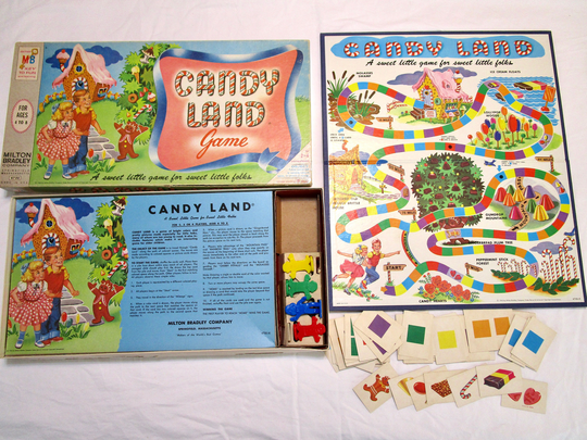 1955 Vintage Candy Land Board Game Milton Bradley Ages Toy 99.9% Complete