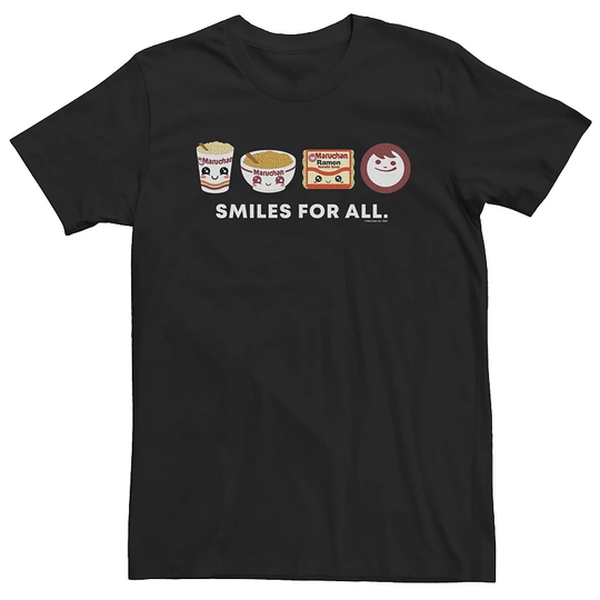 Big & Tall Maruchan Smiles For All Chibi Logo Tee, Men's, Size: 3XL Tall, Black