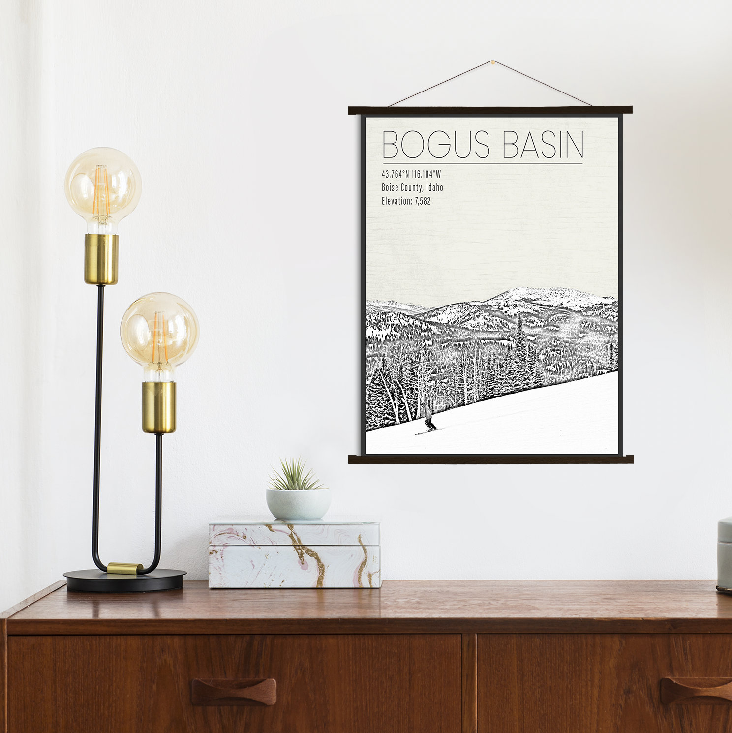 Bogus Basin Idaho Ski Resort | Hanging Canvas Of Printed Marketplace
